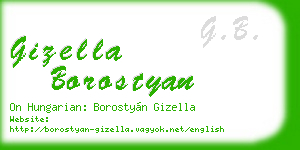 gizella borostyan business card
