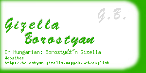 gizella borostyan business card